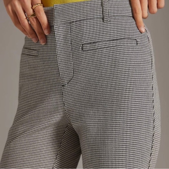 Anthropologie Essential Slim Kickback Pants Plus 18W Houndstooth Professional - Picture 8 of 10